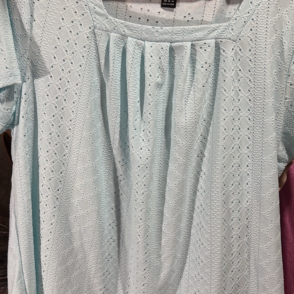 Faded Glory Pink Pleated Blouse
